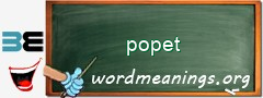 WordMeaning blackboard for popet